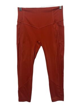 Lululemon All The Right Places Crop II 23” Leggings Women’s 8 Orange W6AMYS
